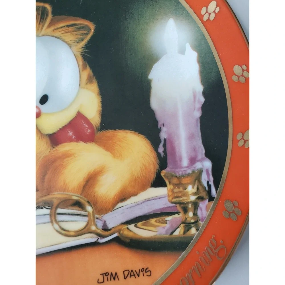 Garfield Cat Jim Davis Dear Diary Danbury Mint Plate The Charming Cat-1990